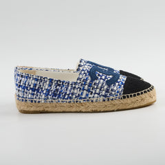 Chanel Espadrilles Tweed Blue Size 40