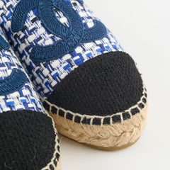 Chanel Espadrilles Tweed Blue Size 40