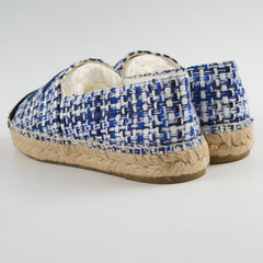 Chanel Espadrilles Tweed Blue Size 40