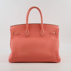 Hermès Birkin 35 Crevette Clemence Q Square Stamp