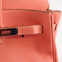 Hermès Birkin 35 Crevette Clemence Q Square Stamp
