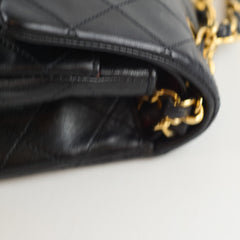 Chanel Small Classic Flap Black Lambskin - Vintage 24k Gold