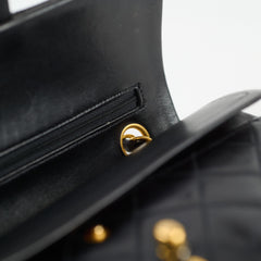 Chanel Small Classic Flap Black Lambskin - Vintage 24k Gold