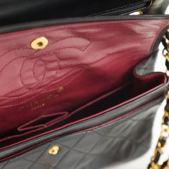 Chanel Small Classic Flap Black Lambskin - Vintage 24k Gold