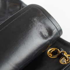 Chanel Small Classic Flap Black Lambskin - Vintage 24k Gold