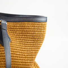 Gucci Ophidia Raffia Medium Tote Bag Brown/Navy