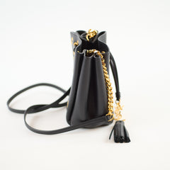 Saint Laurent Mini Bourse Bucket Bag Star and Moon Black