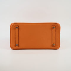 Hermès Hermes Birkin 30 Orange PHW X Stamp 2016