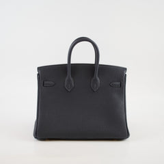 Hermès Hermes Birkin 25 Blue Marine GHW W Stamp 2024
