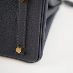 Hermès Hermes Birkin 25 Blue Marine GHW W Stamp 2024