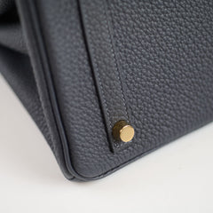 Hermès Hermes Birkin 25 Blue Marine GHW W Stamp 2024