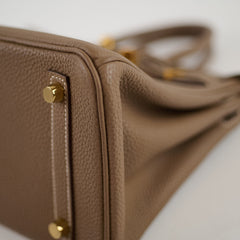 Hermès Hermes Birkin 25 GHW Etoupe Y Stamp 2020