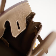 Hermès Hermes Birkin 25 GHW Etoupe Y Stamp 2020