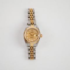 Rolex Lady Datejust 69173G 26mm Watch Egraved Computer with Diamond Dial