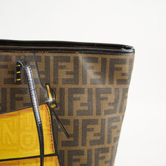 Fendi Zucca FF Roll Tote Brown