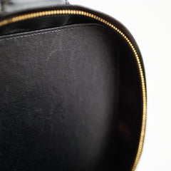 Chanel Patent Black Top Handle Vanity Vintage 1996