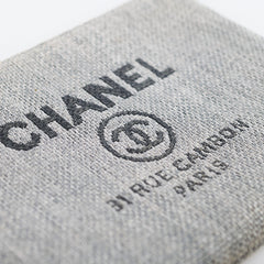 Chanel Deauville O-Case Clutch Tweed Grey