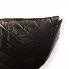 Chanel Deauville O-Case Clutch Tweed Grey