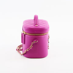 Chanel Cruise Lambskin CC Crystal Vanity Case Purple 2021