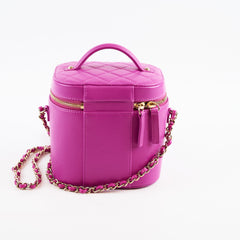 Chanel Cruise Lambskin CC Crystal Vanity Case Purple 2021