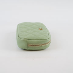 Chanel Green Caviar Makeup Pouch