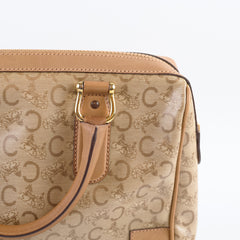 Celine C Macadam Canvas Boston Bag