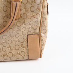 Celine C Macadam Canvas Boston Bag