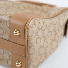 Celine C Macadam Canvas Boston Bag