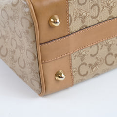 Celine C Macadam Canvas Boston Bag