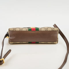 35806. Gucci Ophidia Rounded Shoulder Bag Brown