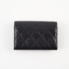 Chanel Snap Cardholder Caviar Black