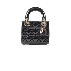 Dior Lady Dior Mini Patent Black