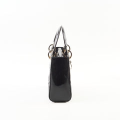 Dior Lady Dior Mini Patent Black