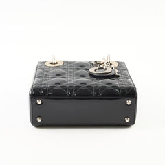 Dior Lady Dior Mini Patent Black