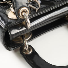 Dior Lady Dior Mini Patent Black