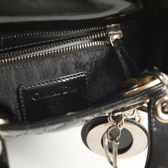 Dior Lady Dior Mini Patent Black