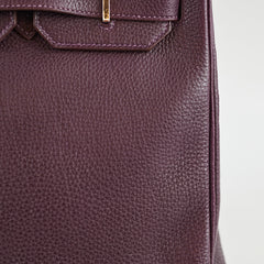 Hermès Hermes Birkin 35 Togo Raisin PHW Square P 2012