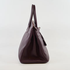 Hermès Hermes Birkin 35 Togo Raisin PHW Square P 2012