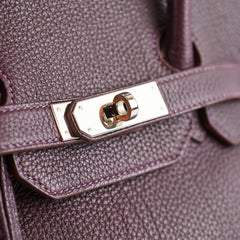 Hermès Hermes Birkin 35 Togo Raisin PHW Square P 2012