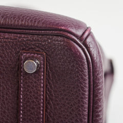 Hermès Hermes Birkin 35 Togo Raisin PHW Square P 2012