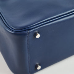 Hermès Mini Lindy Swift Verso Bleu Navy/Bleu Frida - Z Stamp