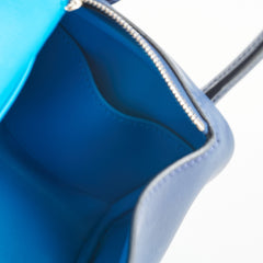 Hermès Mini Lindy Swift Verso Bleu Navy/Bleu Frida - Z Stamp