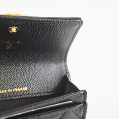 Chanel Boy Caviar Black Card Holder