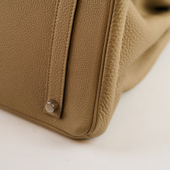 Hermès Hermes Birkin 35 Togo Gris Tourterelle N Square Stamp
