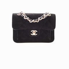 Chanel Single Velvet Flap Black