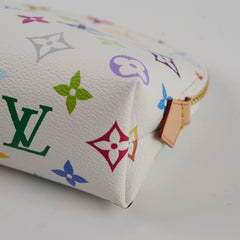 Louis Vuitton x Takashi Murakami 2025 Multicolour Cosmetic Pouch PM White