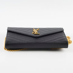 Saint Laurent Classic Cassandre Wallet On Chain WOC Black