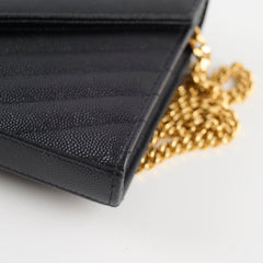 Saint Laurent Classic Cassandre Wallet On Chain WOC Black