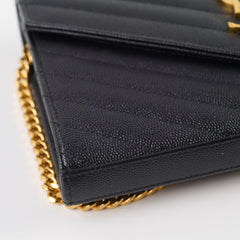 Saint Laurent Classic Cassandre Wallet On Chain WOC Black