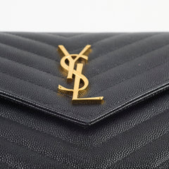 Saint Laurent Classic Cassandre Wallet On Chain WOC Black